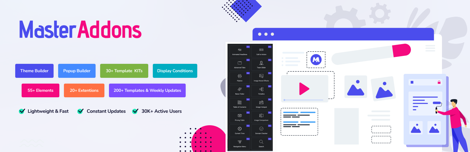 Master Addons For Elementor – Widgets, Extensions, Theme Builder, Popup Builder & Template Kits WordPress Plugin